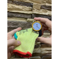 Рабочие перчатки Master-Pro® ТОРРО ГРИН х/б с рельефным латексным покрытием 1 пара 6410-CL-1