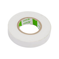 Изолента Econ 15 мм х 20 м, 0,15 мм, белый 15201504