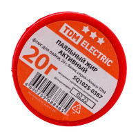 Флюс TDM ELECTRIC для пайки, паяльный жир активный, 20 г, банка, серия Алмаз SQ1025-0387