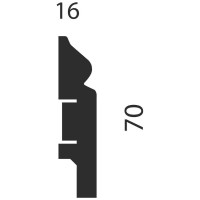 Плинтус COSCA DECOR AP05 под покраску, белый, 70x16x2400 мм, МДФ, с пазом СПБ095912