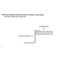 Кухонная мойка GERHANS из нержавеющей стали 58x48 сатин K35848-R