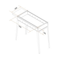 Складной мангал с боковой полкой GRATAR Классика МКЛ 750