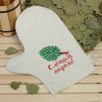 Рукавица для бани с вышивкой Добропаровъ С легким паром 2852821