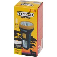Светодиодный ручной фонарь ТРОФИ UB-101 универсальный на батарейках 1Вт 1 SMD+4 LED 1хAA Б0054034