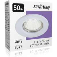 Встраиваемый светильник Smartbuy под лампу MR16 белый плоский SBL-07WH-MR16