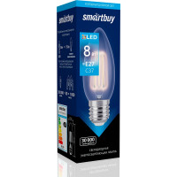 Светодиодная LED лампа Smartbuy FIL C37-8W00/E27 SBL-C37F-8-60K-E27