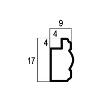 Интерьерный багет Cosca Decor 17 мм, опал СПБ057686