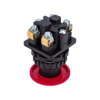 Выключатель TDM ELECTRIC кнопочный КЕ 021-У2-исп.2 гриб без фиксации красный 1з+1р 10A 660B IP40 SQ0753-0018