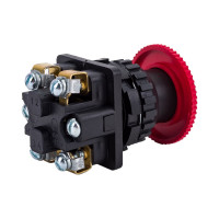 Выключатель TDM ELECTRIC кнопочный КЕ 021-У2-исп.2 гриб без фиксации красный 1з+1р 10A 660B IP40 SQ0753-0018