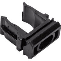 Крепеж-клипса для труб Строитель черная, д16, 100 шт. PR13.0394