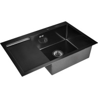 Комплект кухонная мойка из нержавеющей стали WISENT 7851B-R с PVD покрытием WS37851B-R/WGER019B/W302644B