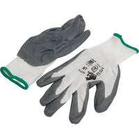 Перчатки с нитриловым обливом Русский Мастер, фиолетовый/серый, качество А, р.L/9, 2 шт. РМ-70730