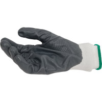 Перчатки с нитриловым обливом Русский Мастер, фиолетовый/серый, качество А, р.L/9, 2 шт. РМ-70730