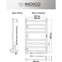 Полотенцесушитель INDIGO Oktava Slim 3 electro 80/50 таймер, скрытый монтаж, универсальное подключение R/L LСLOKS3E80-50WMRt