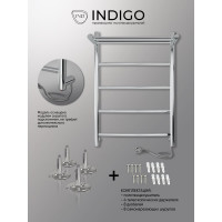 Полотенцесушитель INDIGO Arc с полкой (electro) 60/40 (скрытый монтаж, универсальное подключение R/L, полированный) LCAE60-40PR