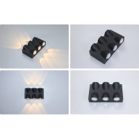 Садово-парковый светильник Apeyron светодиодный, декоративный, настенный, 6Вт, 480Лм, 3000К, IP54, черный 31-03