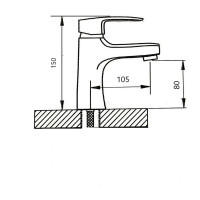 Смеситель для умывальника WISENT WP10235