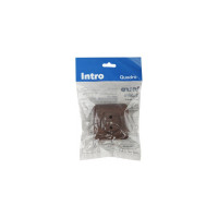 Розетка Intro Quadro 2-201-10 без заземления 2P, 16А-250В, IP20, открытая установка, венге, Б0053779