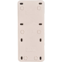 Розетка Intro Quadro с заземлением трехместная 3x2P+E, 16А-250В, IP20, открытая установка, слоновая кость, Б0053821