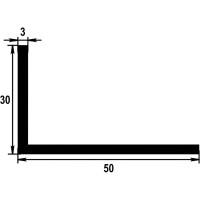 Профиль уголок ГОСТ декор Лука 50x30x3 мм, 2,0 м, Без окраса УТ000002508
