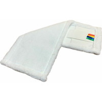 Плоский моп NV микрофибра, 40 см, белый, крепление карман и ухо MF-M-40/C