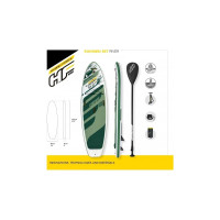 SUP-доска BestWay Kahawai 310x86x15см, насос, весло, лиш, ремнабор, сумка, до 140кг 65308 BW 008989