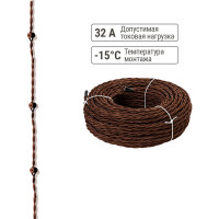 Ретро провод TDM ELECTRIC "Эко" 2x2,5 витой ГОСТ коричневый 20м SQ2801-0222