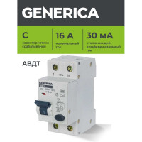 Автоматический выключатель дифференциального тока GENERICA АВДТ 32 C16 MAD25-5-016-C-30