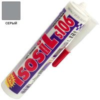 Герметик силиконовый нейтральный Isosil S106, серый, 280 мл 1060811