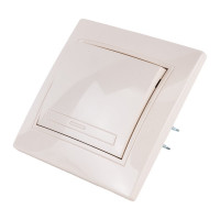 Выключатель Intro Plano 1-101-02 одноклавишный, 10А-250В, IP20, СУ, слоновая кость, Б0053722