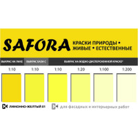 Колеровочная паста SAFORA лимонный 100 мл 01