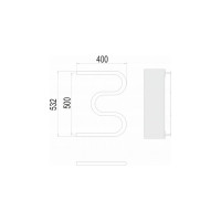 Полотенцесушитель водяной М-образный (1") 500x400 Terminus 4620768881138