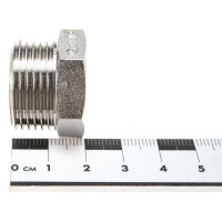 Футорка резьбовая латунная никелированная DOUBLE-LIN Н/В 3/4" x 1/2" LL6033 (3/4"x1/2")