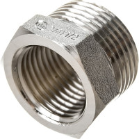 Футорка резьбовая латунная никелированная DOUBLE-LIN Н/В 3/4" x 1/2" LL6033 (3/4"x1/2")