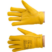 Утепленные кожаные перчатки из лицевой кожи S. GLOVES SOBAT размер 09 31999-09