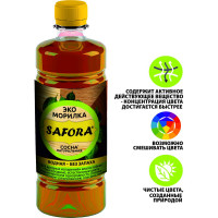 Морилка водная SAFORA для дерева, натуральная сосна, 500 мл 002