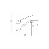 Смеситель для кухни FASHUN хром, ф40, гайка, хирургический, латунь A4554-2