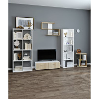 Стеллаж ФЕЛИКС 8-ми секционный белый шагрень ПК-ОБИ-СЖ164Х73-В1-1068