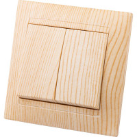 2-клавишный выключатель TDM ELECTRIC Лама 10А сосна SQ1815-0302