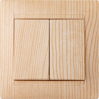 2-клавишный выключатель TDM ELECTRIC Лама 10А сосна SQ1815-0302