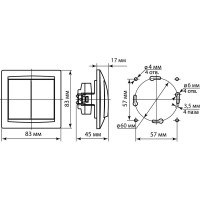 2-клавишный выключатель TDM ELECTRIC Лама 10А сосна SQ1815-0302