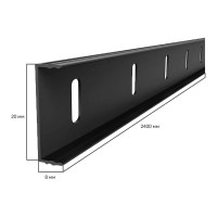 Монтажная планка Cosca Decor ПВХ, 2400 мм, для плинтуса МДФ СПБ075515