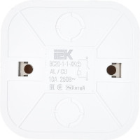 Выключатель IEK ВС20-1-0-ХД 1-клавишный с индикацией открытой установки 10А GLORY крем. EVH11-K33-10