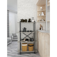 Стеллаж Металл-Завод GUTTA 151x92x34x4 патина/черный GS15192344P2