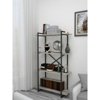 Стеллаж Металл-Завод GUTTA 151x92x34x4 патина/черный GS15192344P2