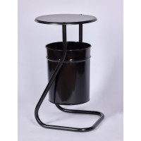 Урна ПРОФМЕТСТИЛЬ с крышкой, черная 503