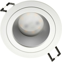 Встраиваемый потолочный светильник RITTER Artin круг скрытая лампа 92x92x40 монтажное отверстие 80x80 GU5.3 алюминий, белый 51415 2