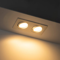 Встраиваемый потолочный светильник RITTER Artin, 2хGU5.3, 175х94х25мм, алюминий, белый 51425 1