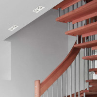 Встраиваемый потолочный светильник RITTER Artin, 2хGU5.3, 175х94х25мм, алюминий, белый 51425 1