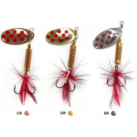 Вращающиеся блесны Lucky John SPIN X ROUND 04, 11.0г CR/GR/SR 3шт LJSR04-001SET